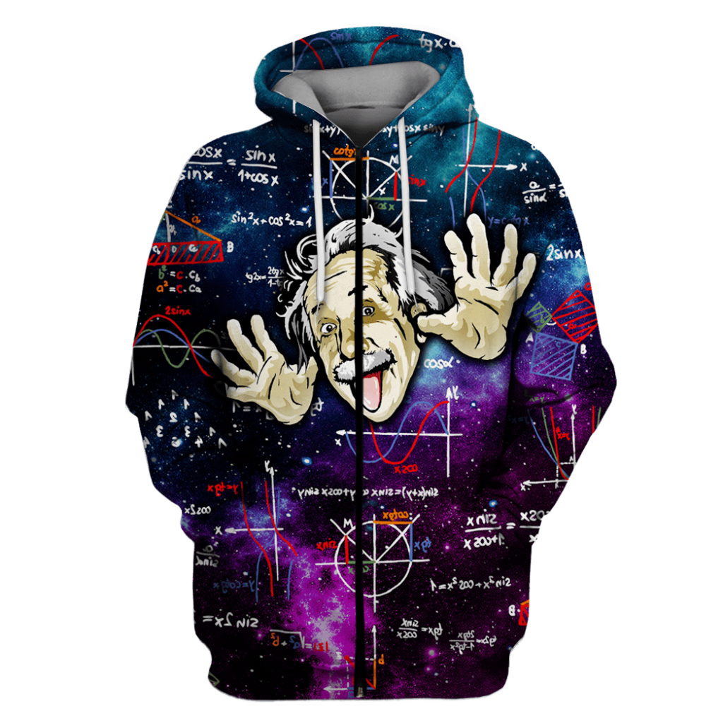 Albert Einstein Thinking OuterSpace Custom T-shirt – Hoodies Apparel