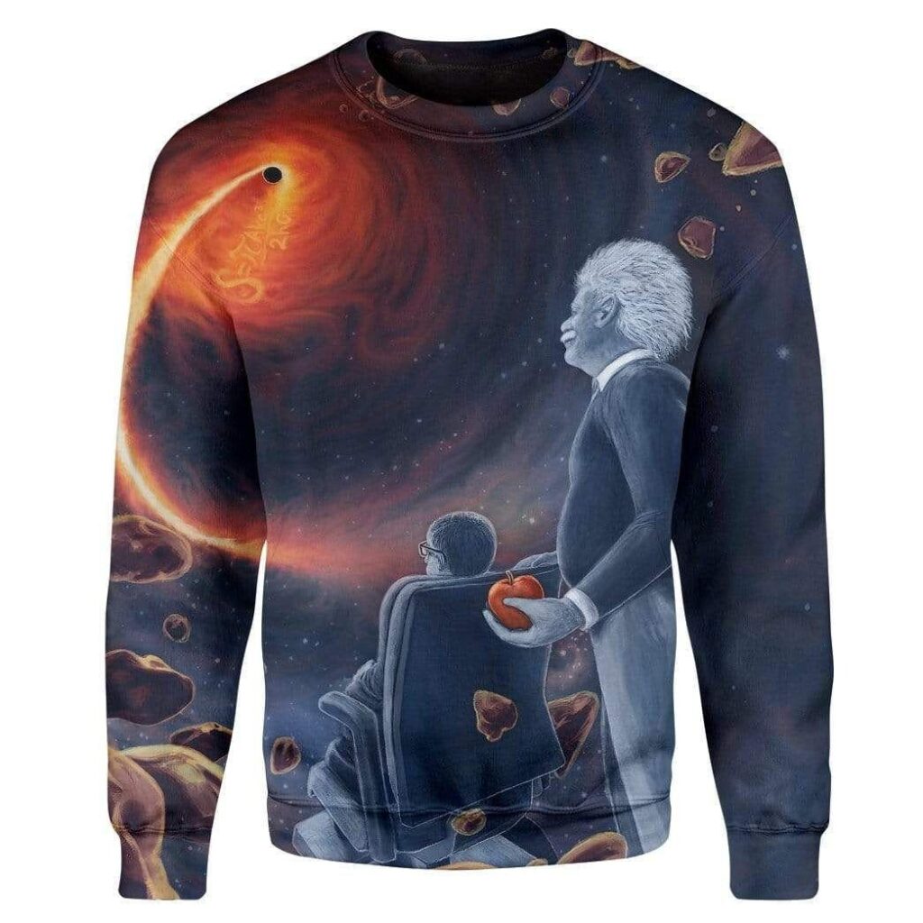 Stephen Hawking and Albert Einstein Custom T-shirt – Hoodies Apparel