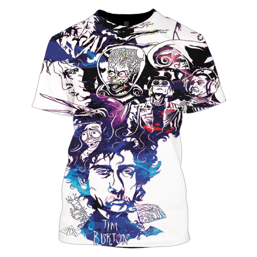 Tim Burton And His Characters Custom T-Shirt Hoodies Apparel