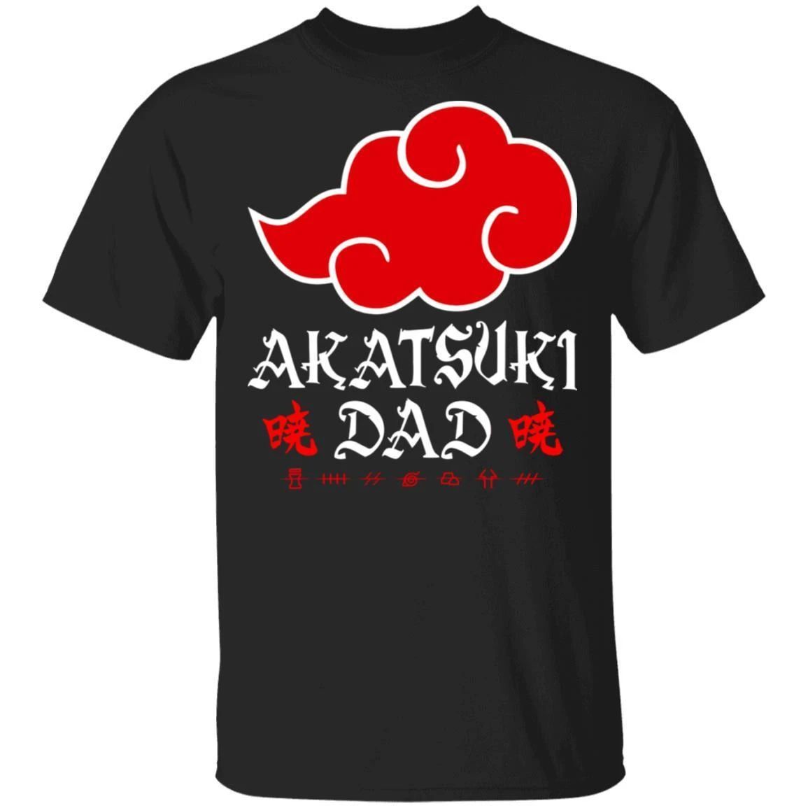 Akatsuki Dad Shirt Naruto Red Cloud Family Tee