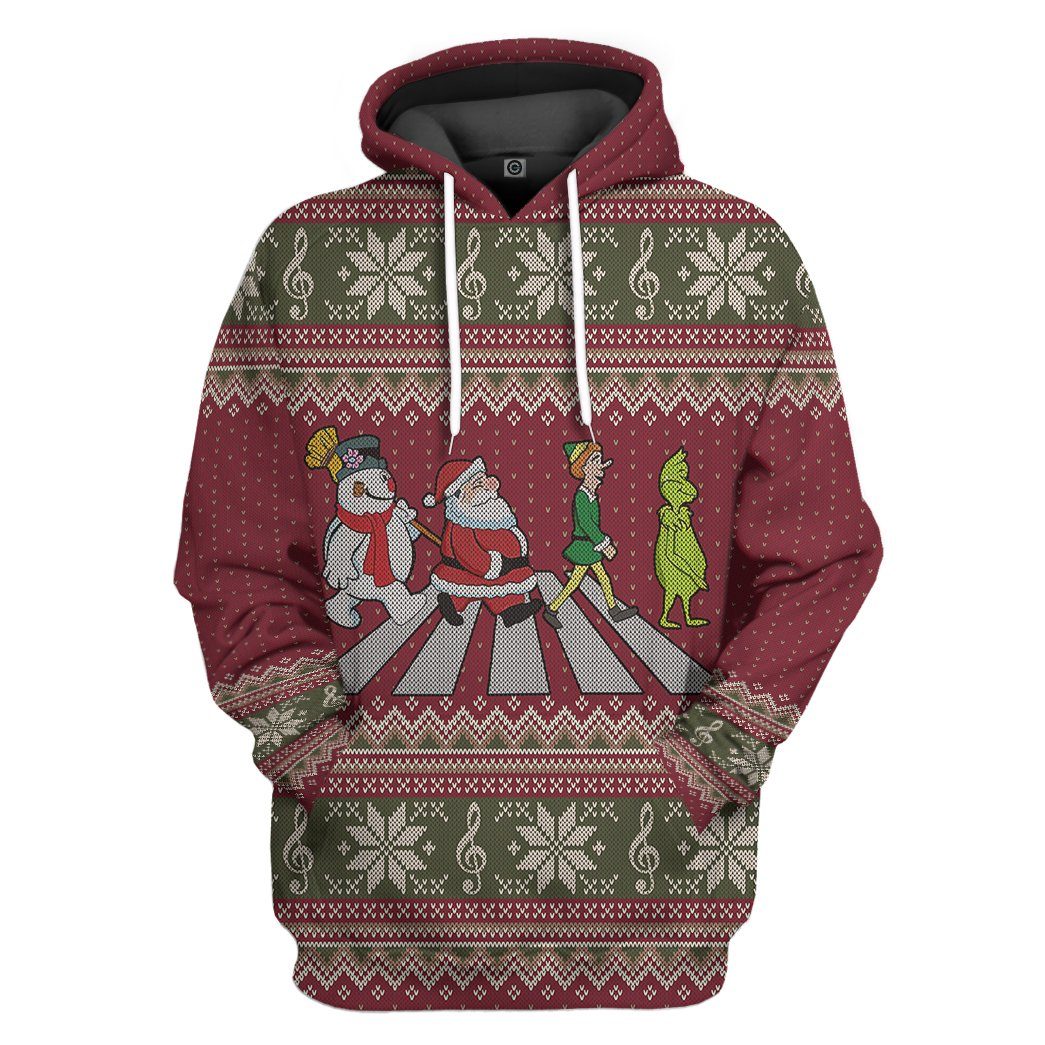 Abbey Road Santa Claus Custom Hoodie Apparel