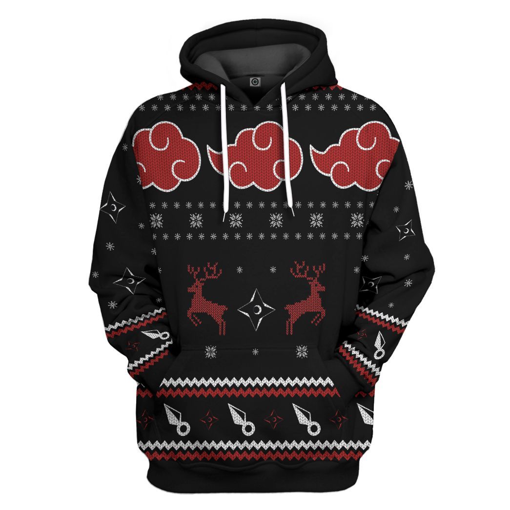 Akatsuki Ugly Christmas Sweater All Over Print T-Shirt Hoodie Fan Gifts Idea