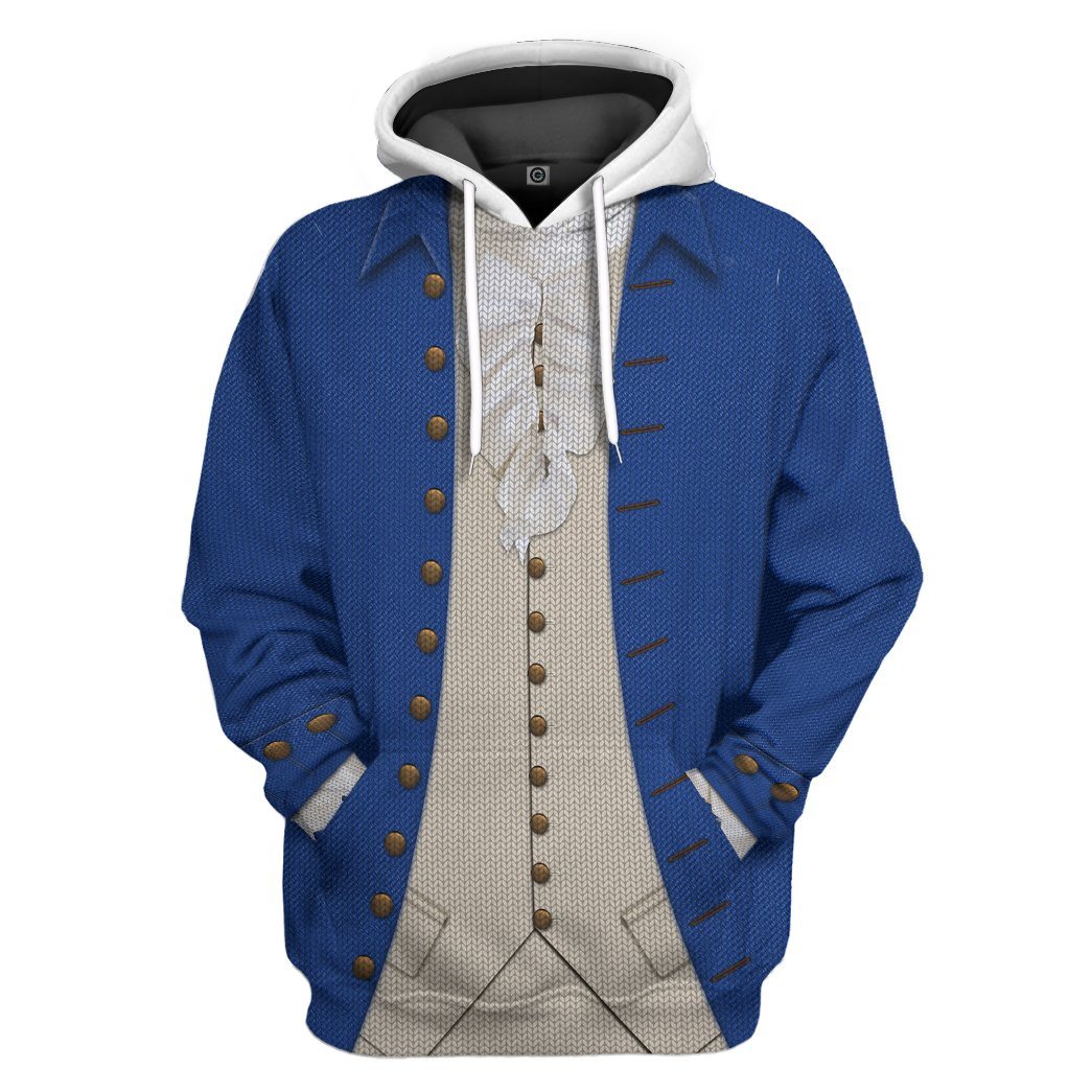 Alexander Hamilton Blue Custom Ugly Hoodie