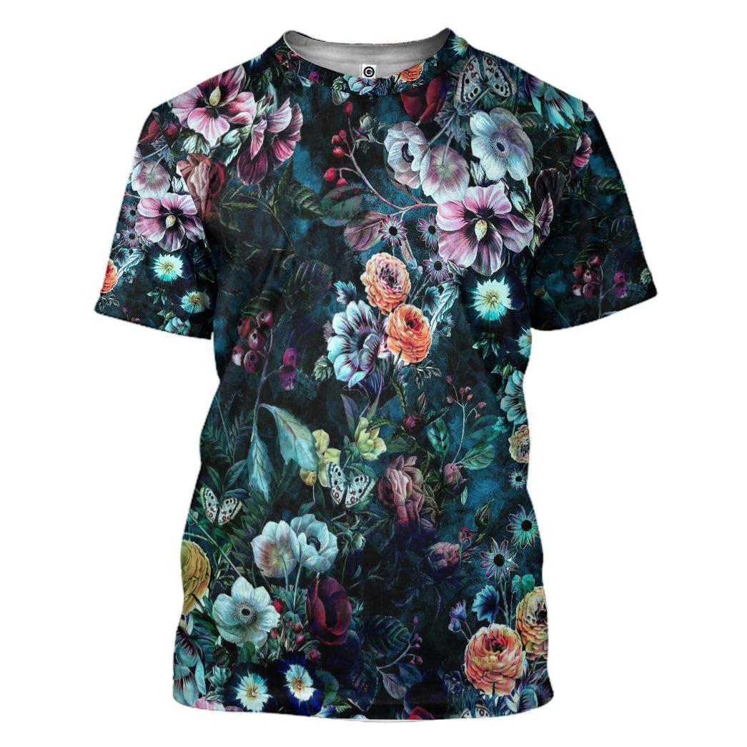 All Over Flower Printed T-Shirt Hoodie Fan Gifts Idea 29