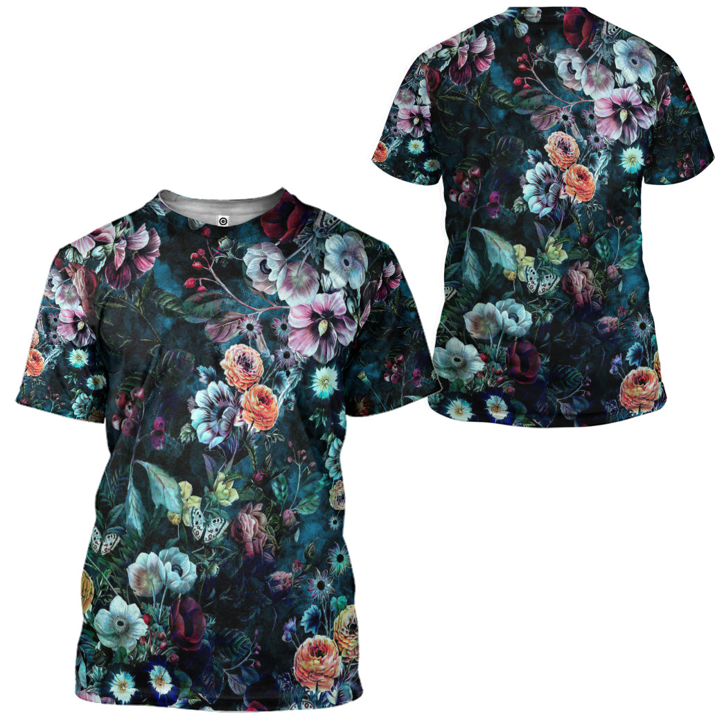 All Over Flower Printed T-Shirt Hoodie Fan Gifts Idea 5