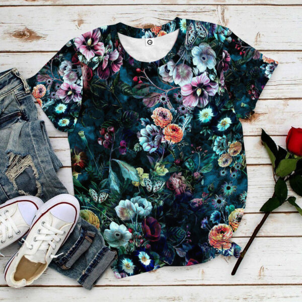 All Over Flower Printed T-Shirt Hoodie Fan Gifts Idea 15