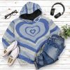 Blue Heart Wave All Over Print T-Shirt Hoodie Fan Gifts Idea 7