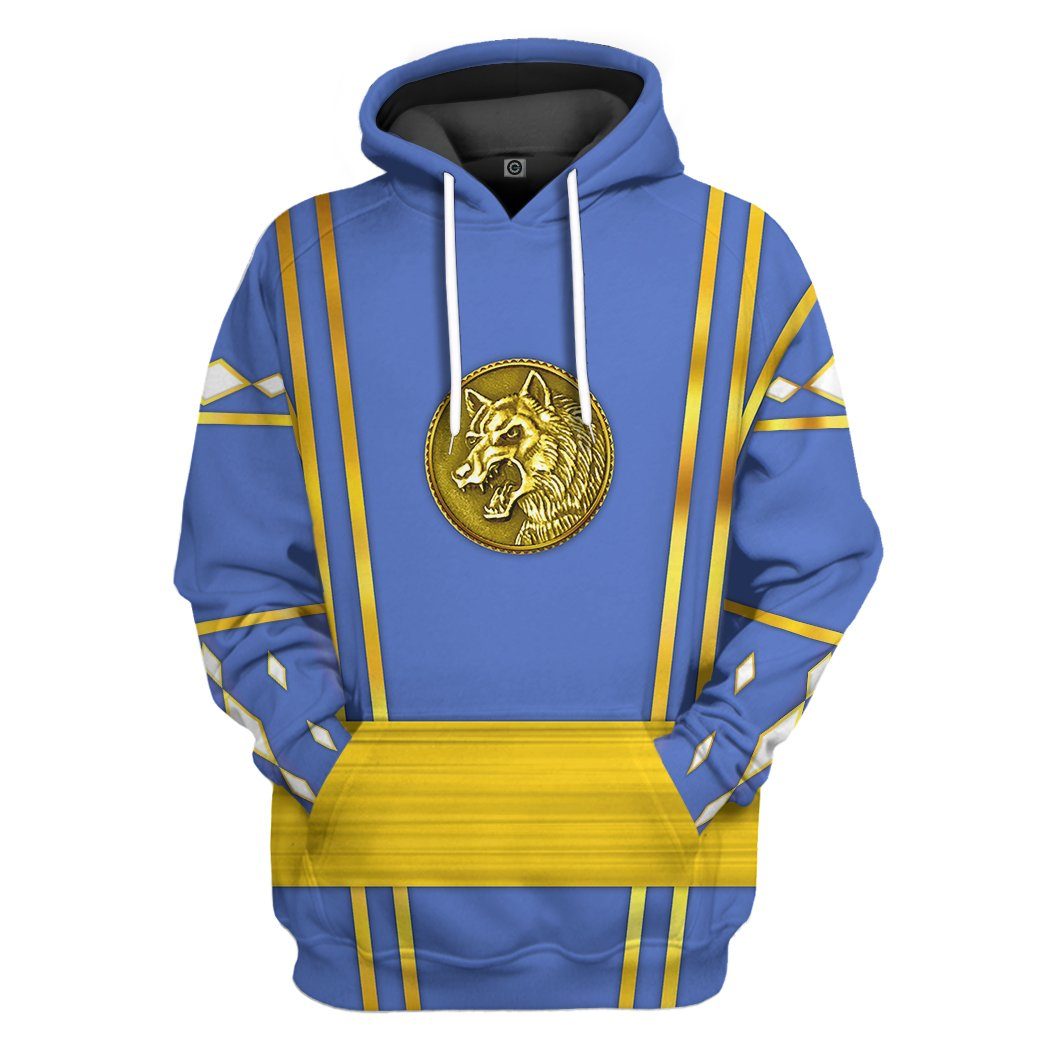 Blue Ninja Mighty Morphin Power Rangers All Over Print T-Shirt Hoodie Fan Gifts Idea