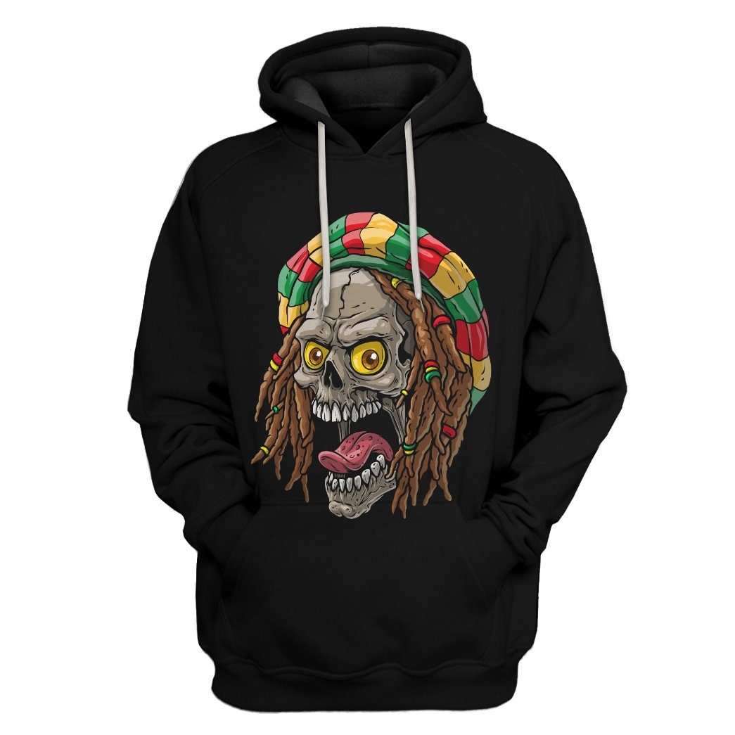 Bob Marley Skull 3 Hoodie Apparel