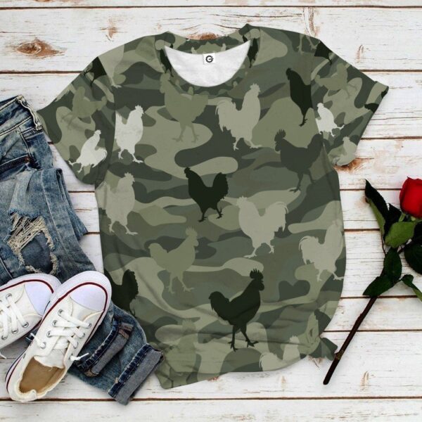 Chicken Camouflage All Over Print T-Shirt Hoodie Fan Gifts Idea 15