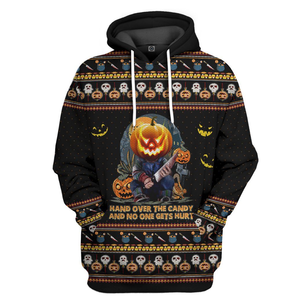 Chucky Trick Or Treat Ugly Sweatshirt Custom Hoodie Apparel