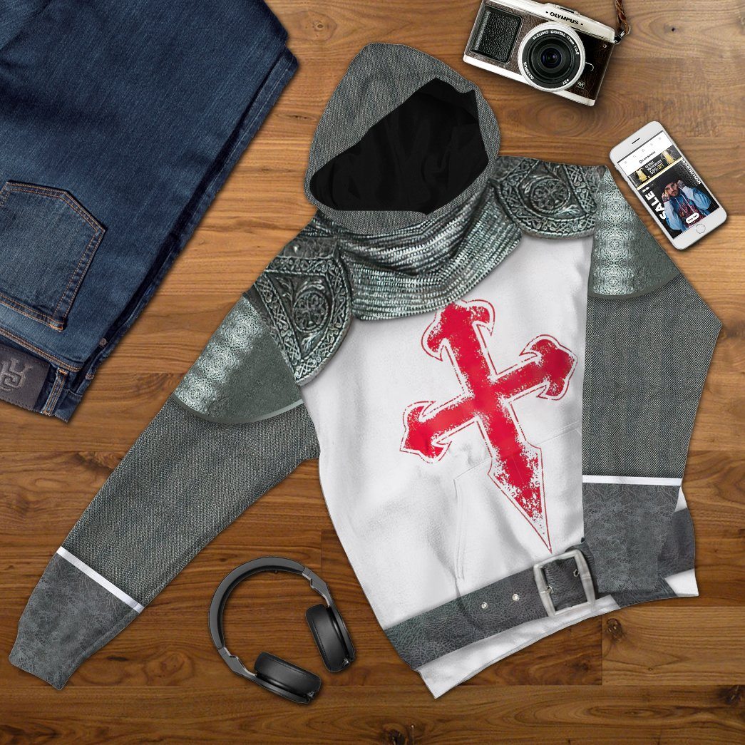 Crusader Knight Armour Custom Hoodie Apparel 3