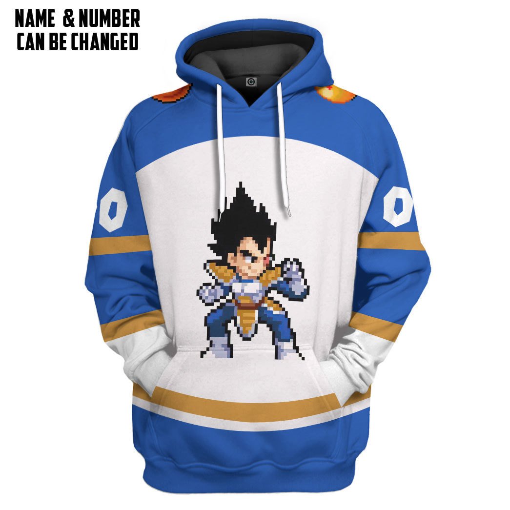 DBZ Vegeta Custom Name Custom Number Tshirt Hoodie Apparel