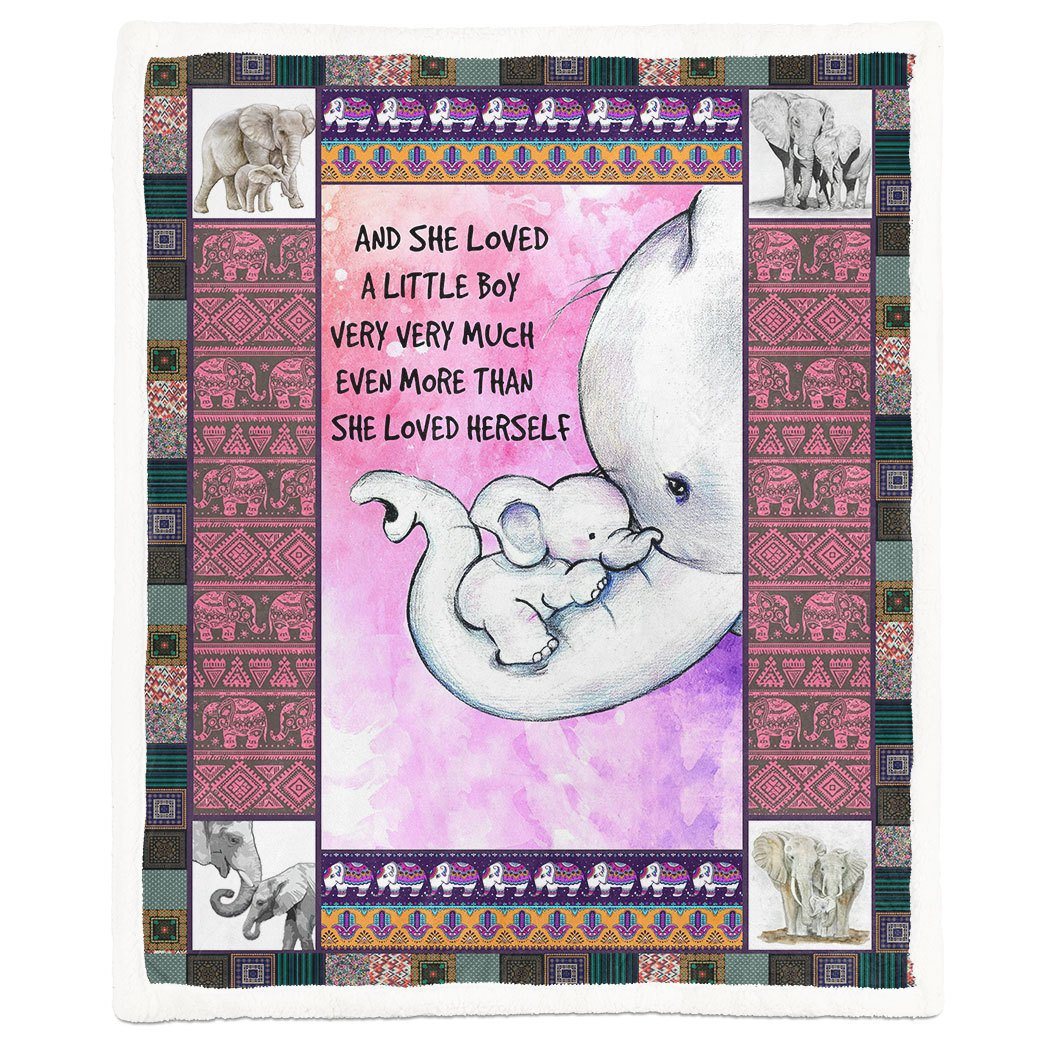 Alldaytee Elephant Mom Mothers Day Gift Custom Blanket