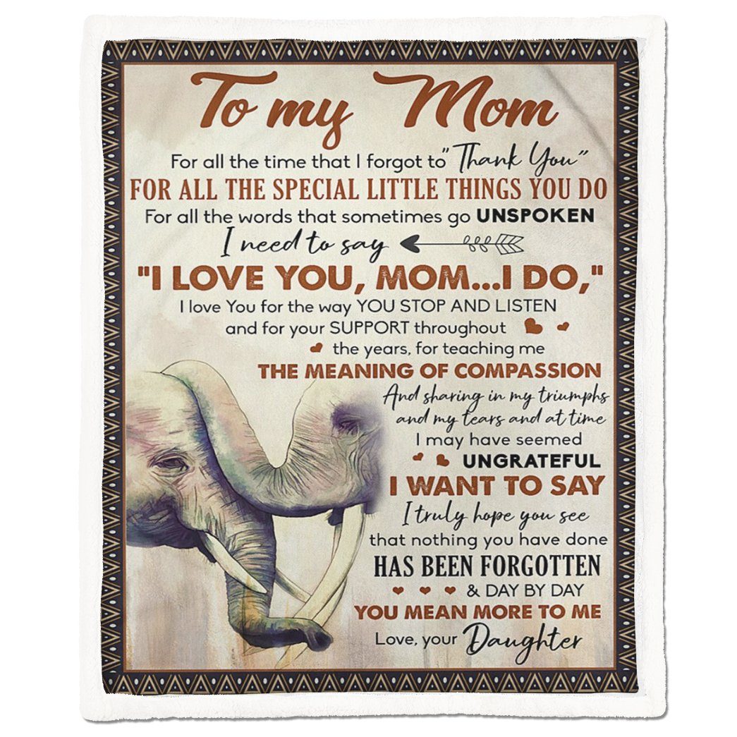 Alldaytee For All The Time Forgot To Thanks Daughter To Mom Blanket