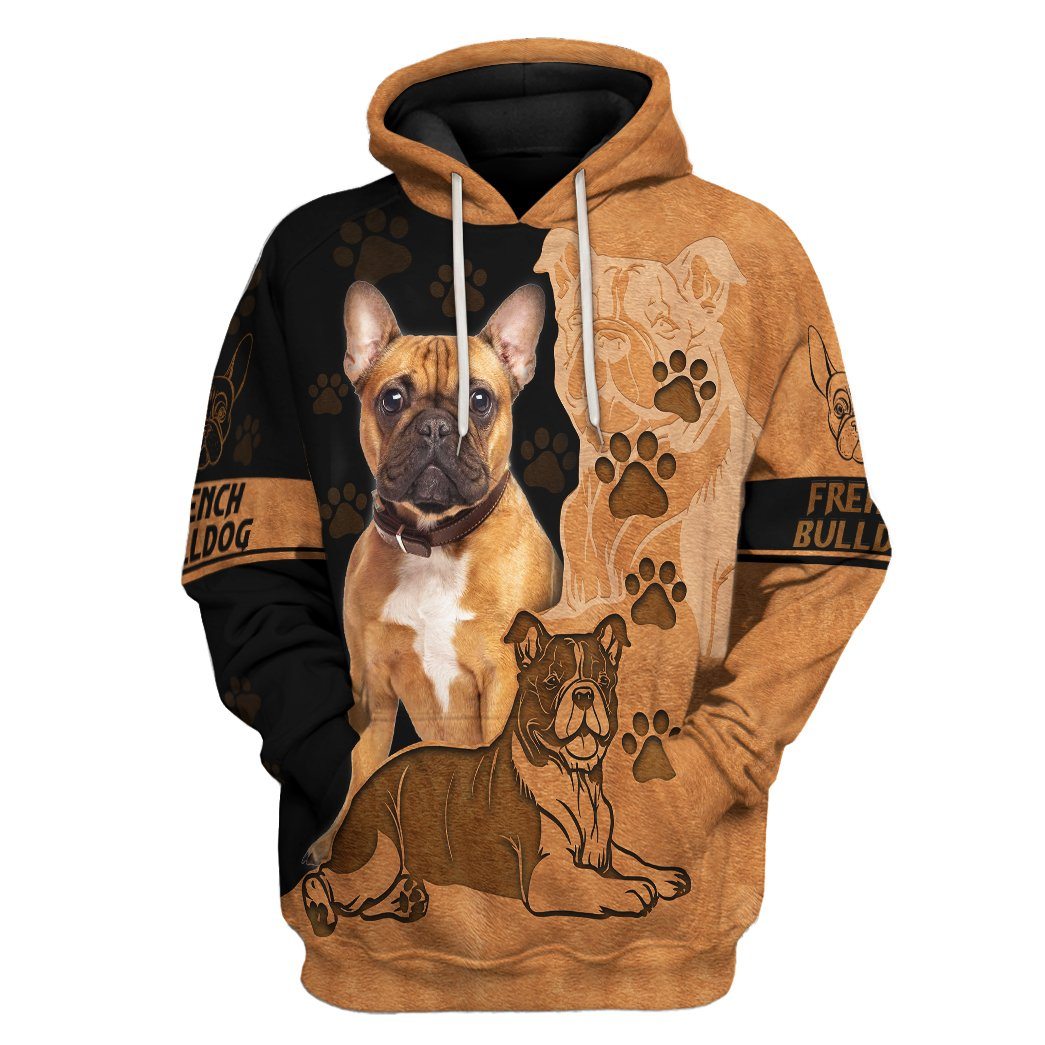 French Bulldog All Over Print T-Shirt Hoodie Fan Gifts Idea