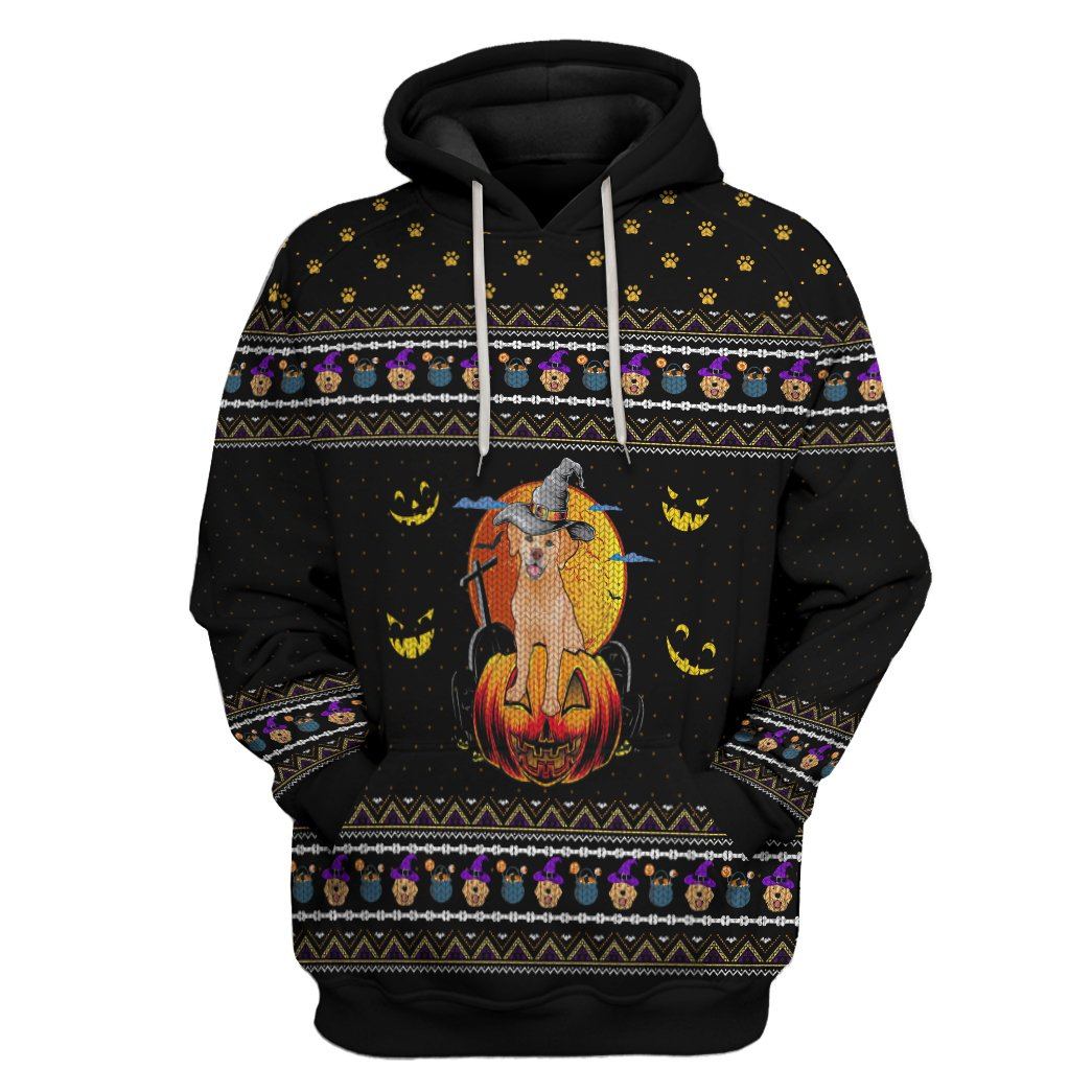 Golden Retriever Ugly Sweater Halloween Custom Hoodie Apparel