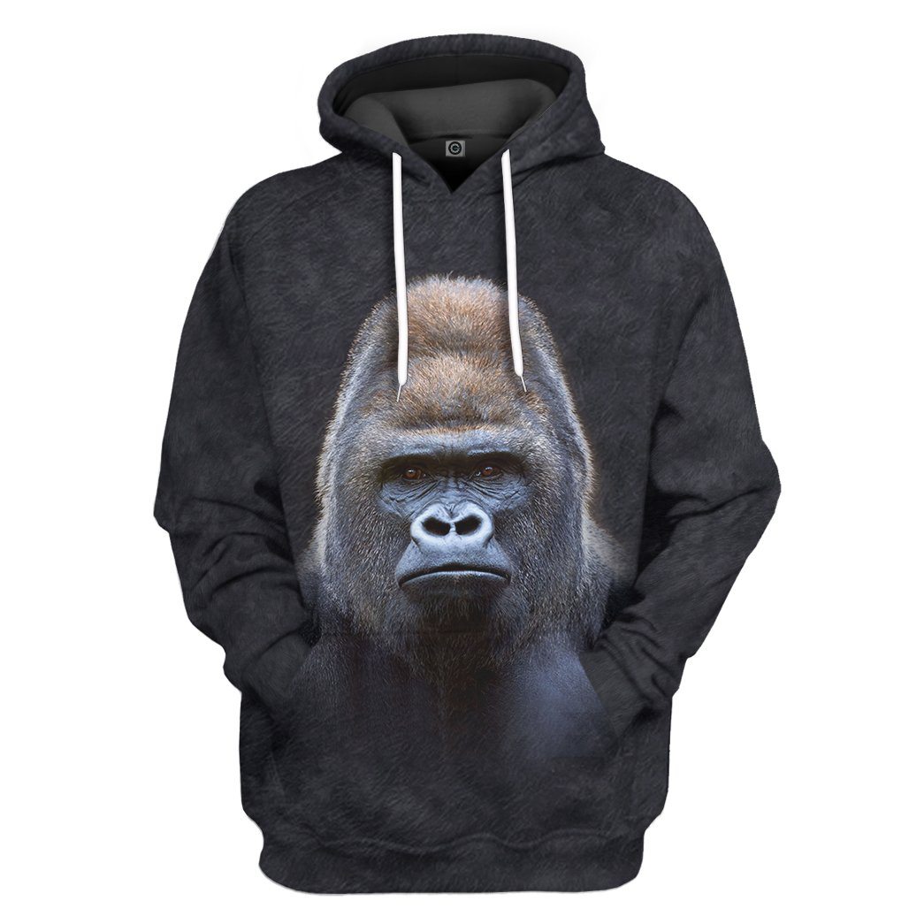 Gorilla Front And Back Tshirt Hoodie Apparel