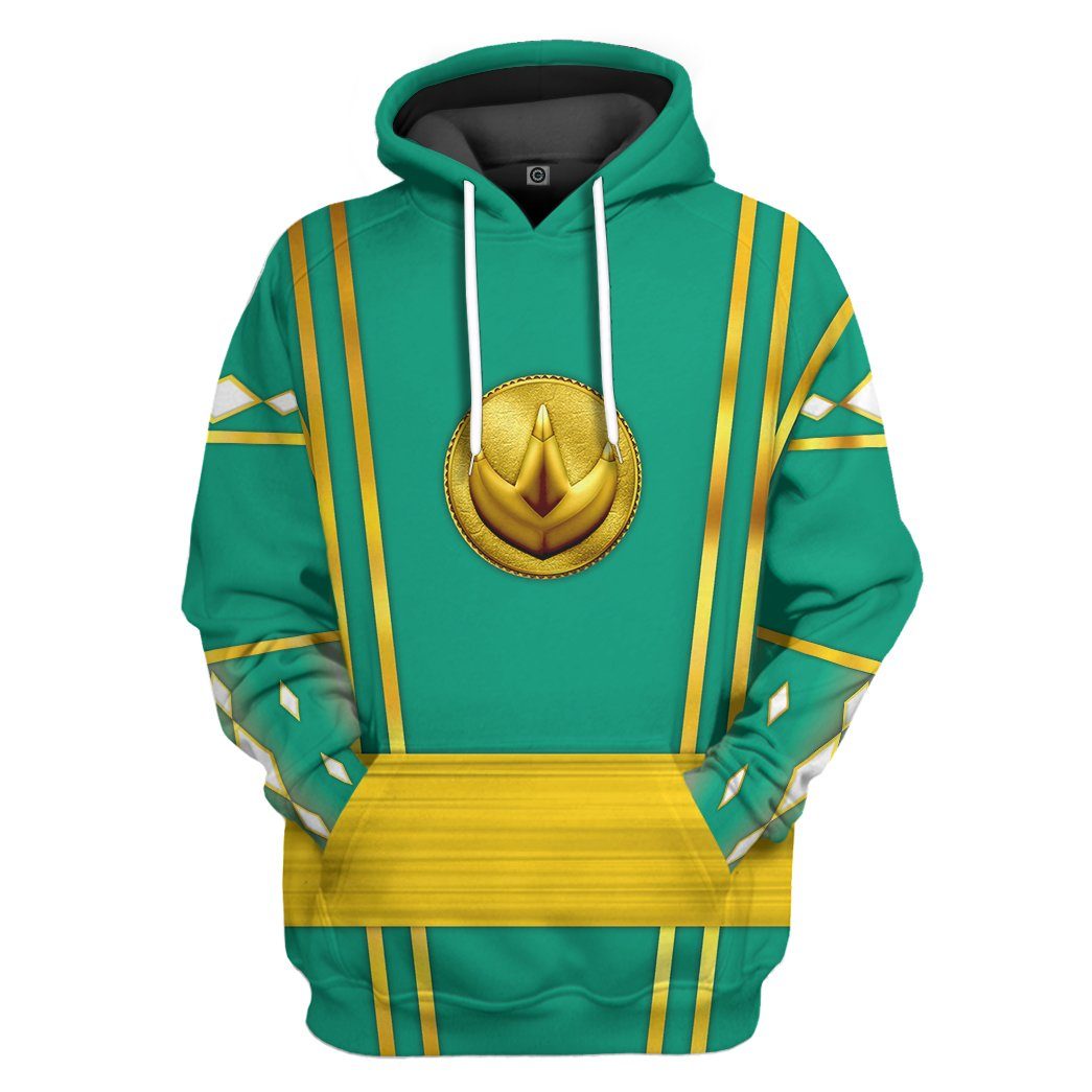 Green Ninja Mighty Morphin Power Rangers All Over Print T-Shirt Hoodie Fan Gifts Idea