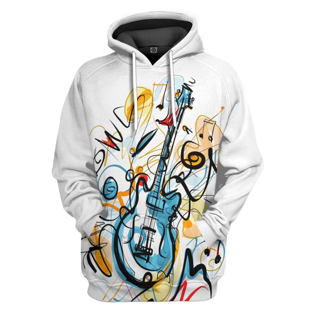 Guitar All Over Print T-Shirt Hoodie Fan Gifts Idea