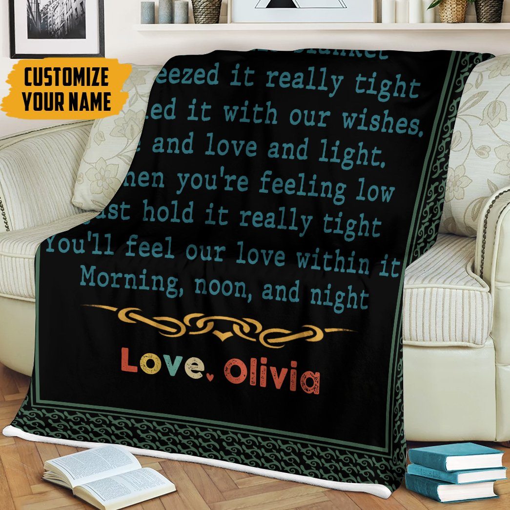 Alldaytee Happy Fathers Day Gift Papa We Love You Custom Name Blanket 3