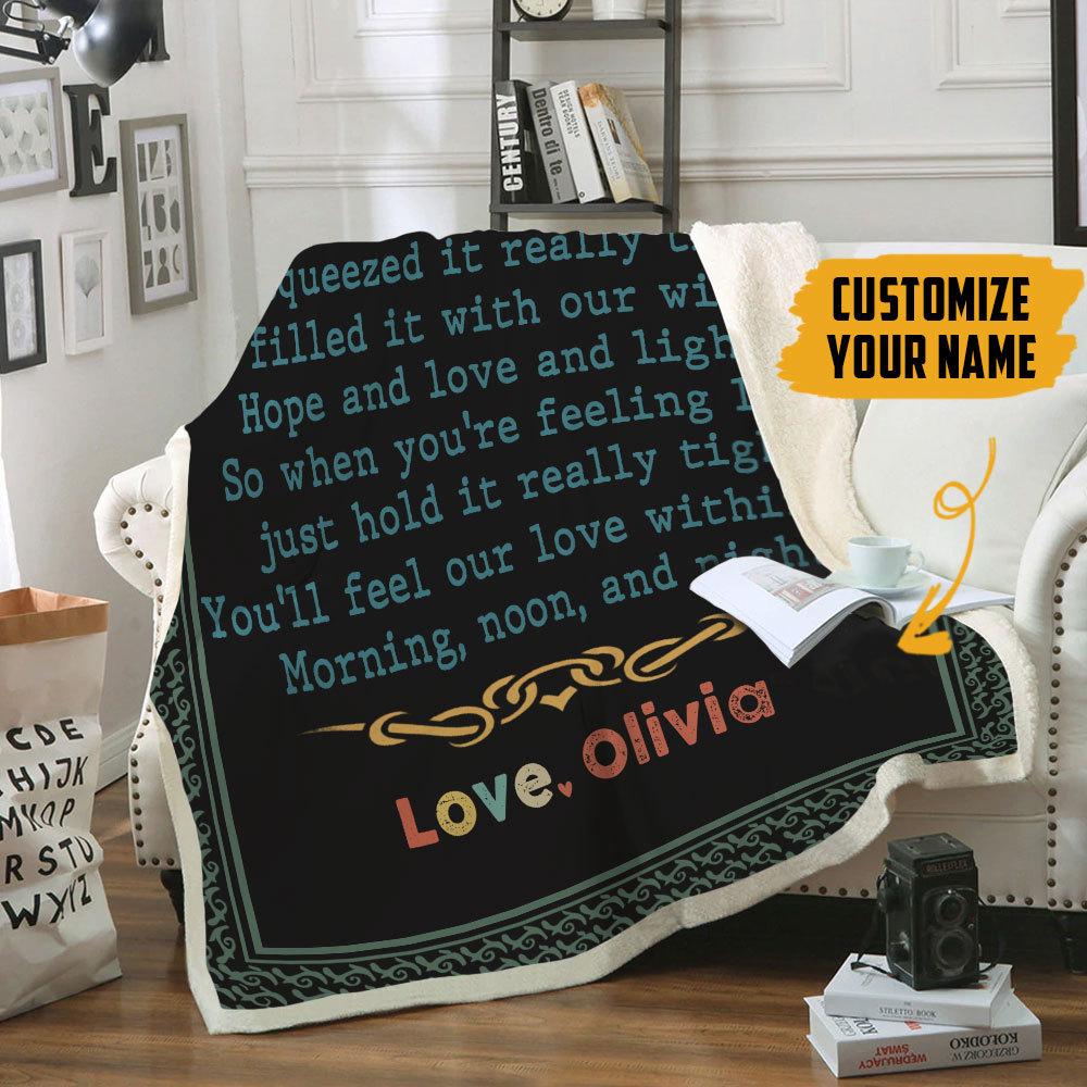 Alldaytee Happy Fathers Day Gift Papa We Love You Custom Name Blanket 7
