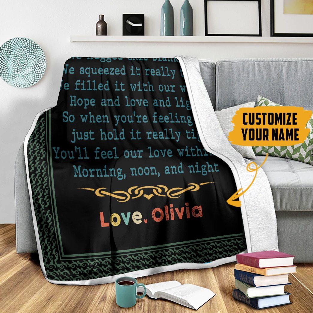 Alldaytee Happy Fathers Day Gift Papa We Love You Custom Name Blanket 5