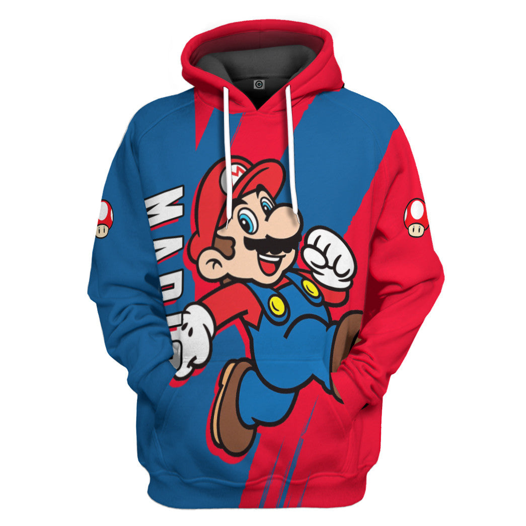 Happy Mario Custom Hoodie Tshirt Apparel