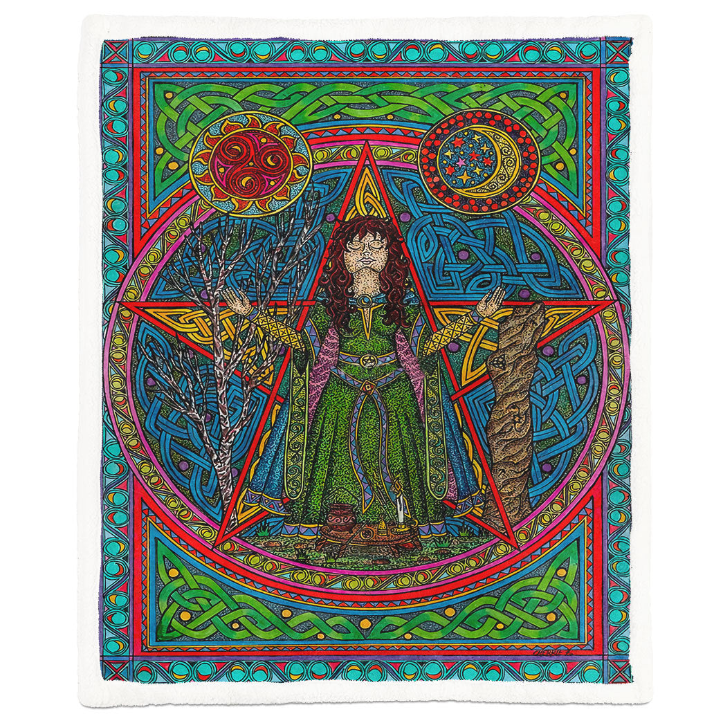 Alldaytee Hedgewitch Pentagram Custom Blanket