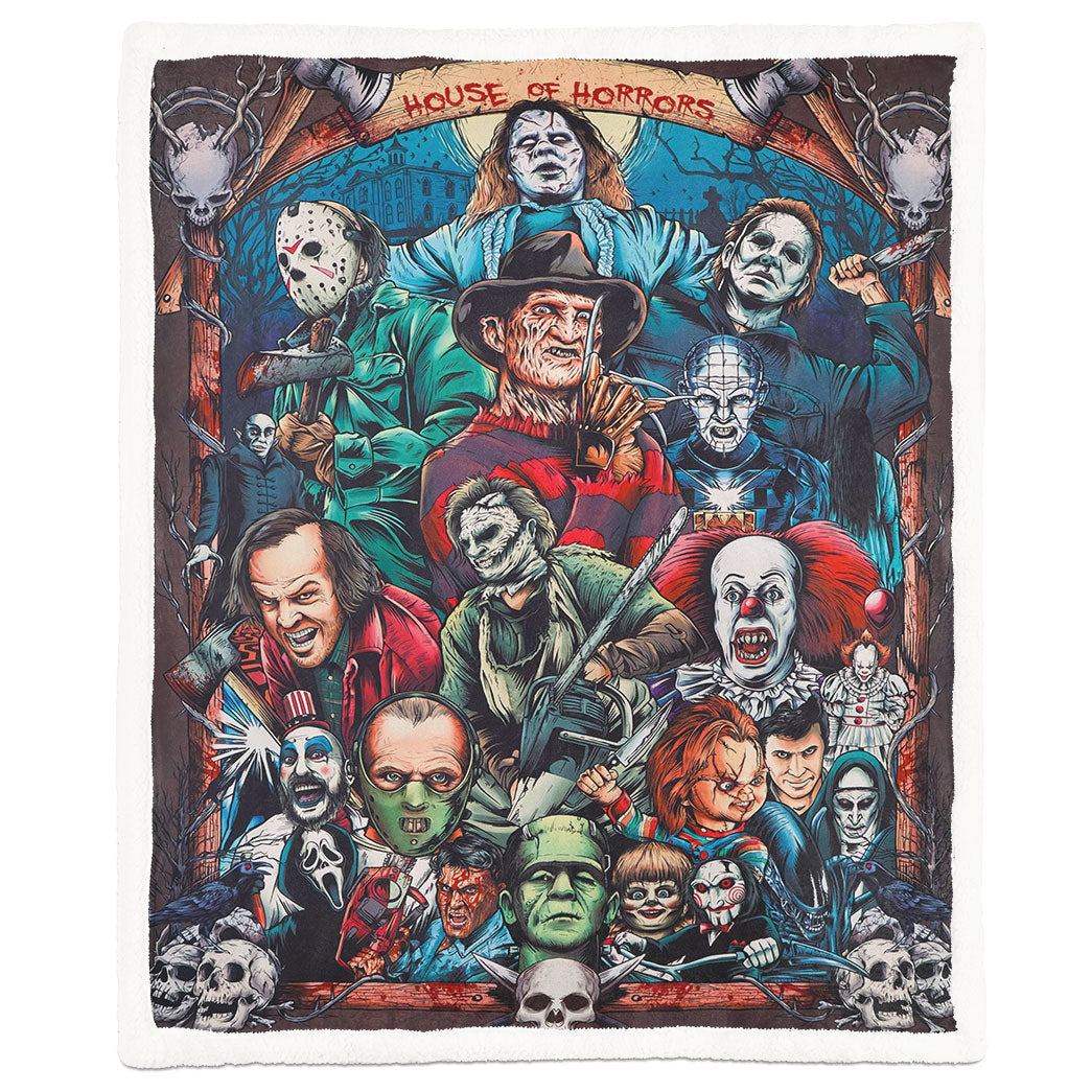 Alldaytee House Of Horrors Custom Blanket