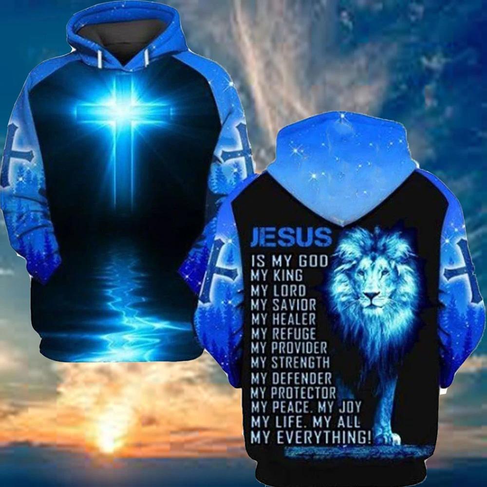 Jesus Is My Everything All Over Print T-Shirt Hoodie Fan Gifts Idea