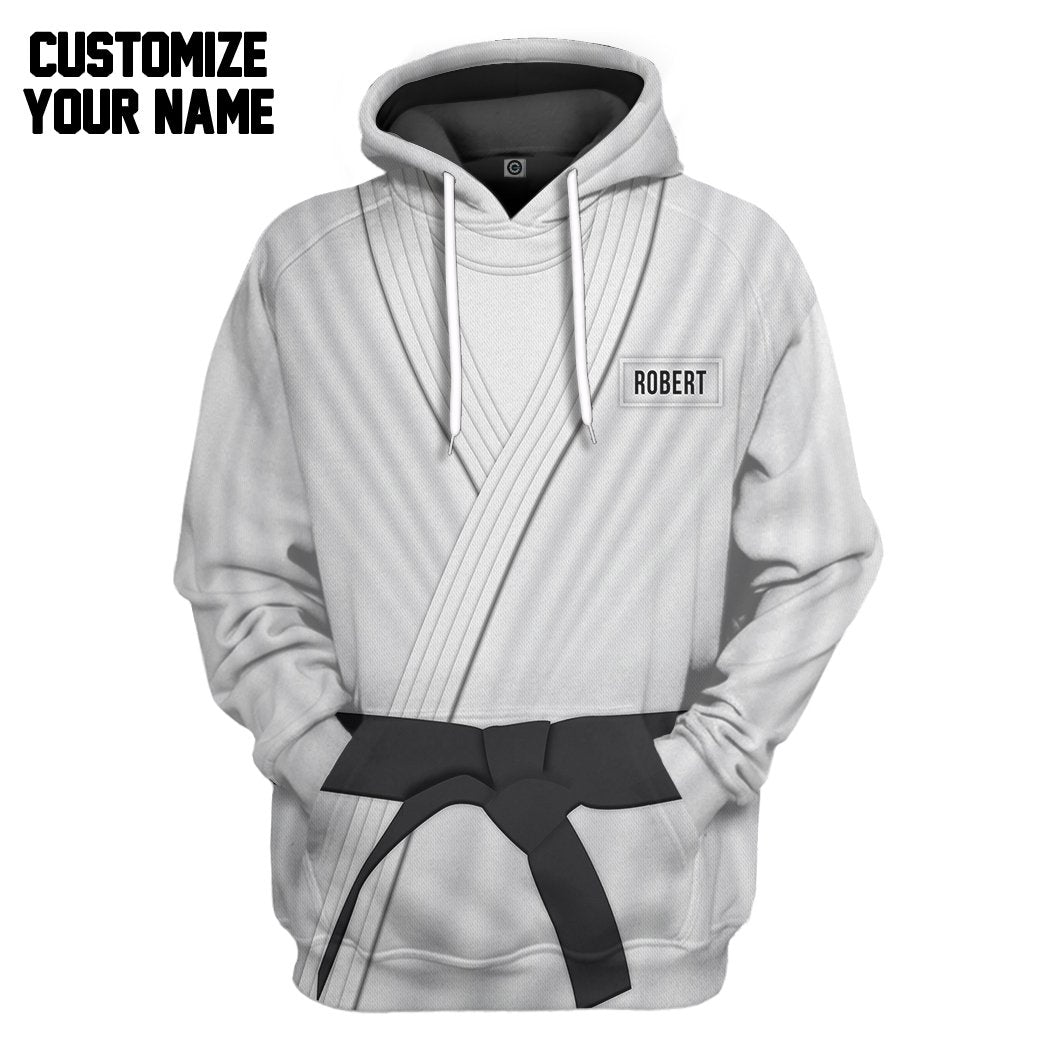 Judo White Uniform Custom Name Tshirt Hoodie Apparel