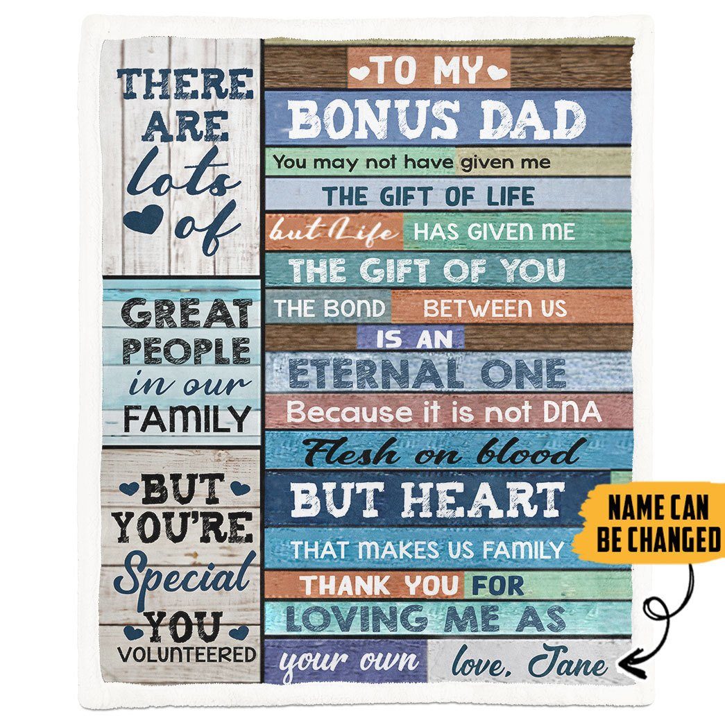 Alldaytee Letter To Bonus Dad Fathers Day Custom Name Blanket
