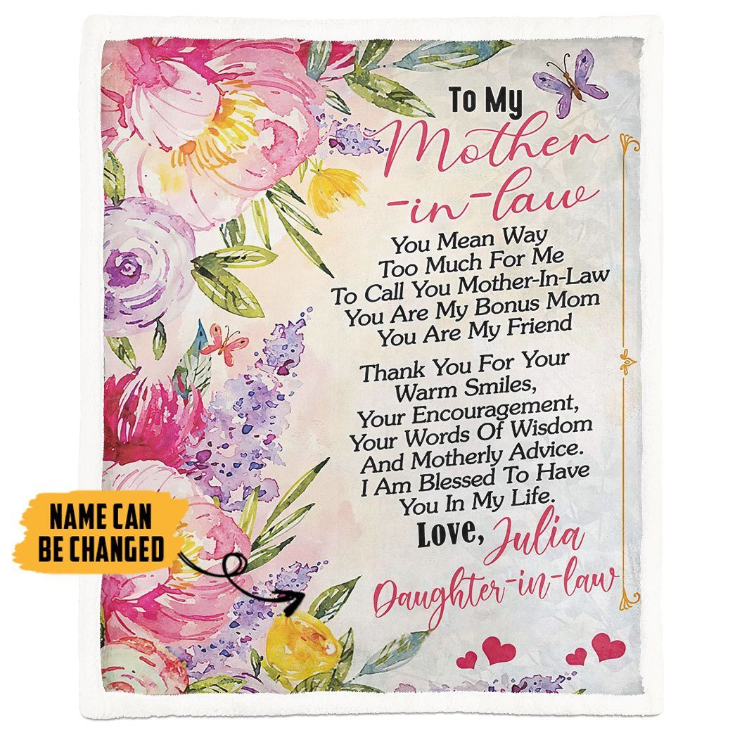 Alldaytee Letter To Mother In Law Happy Mothers Day Blanket