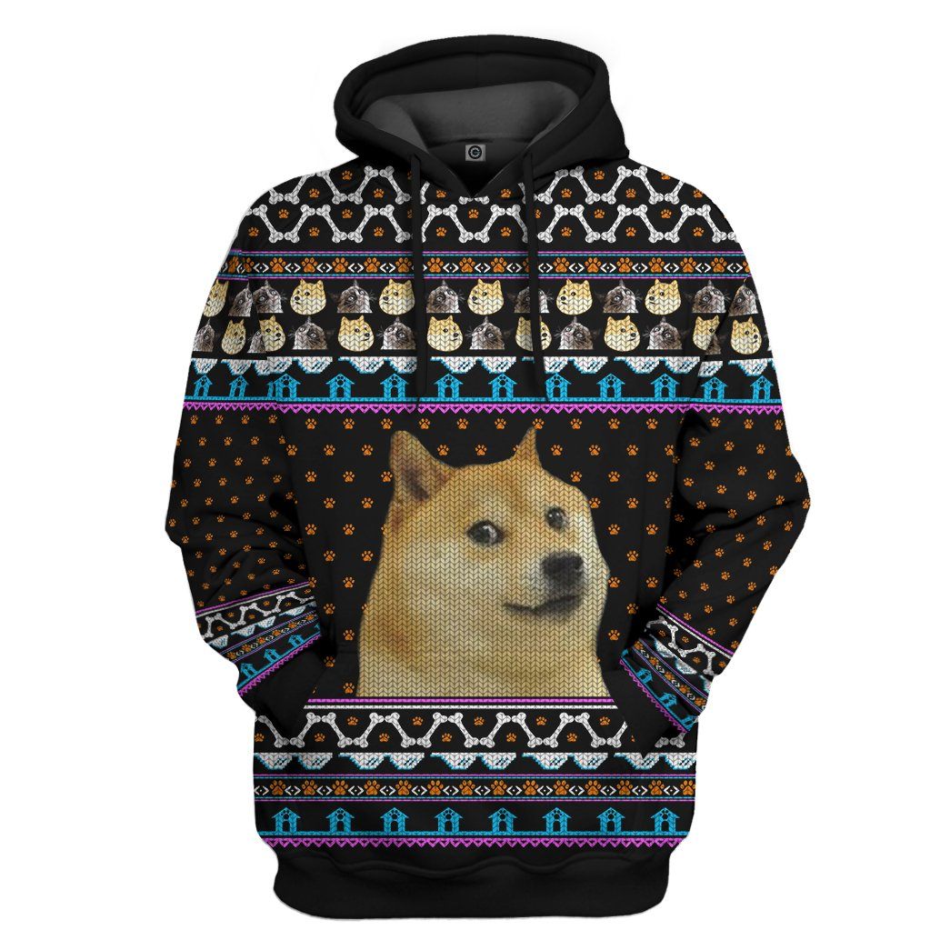 Meme Doge Ugly Sweater Custom Hoodie Apparel