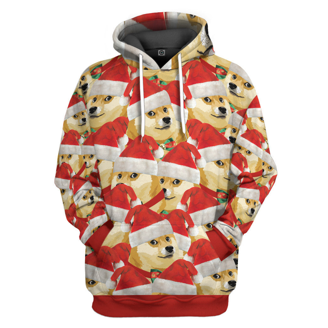 Merry Christmas With Doge Custom Hoodie Tshirt Apparel