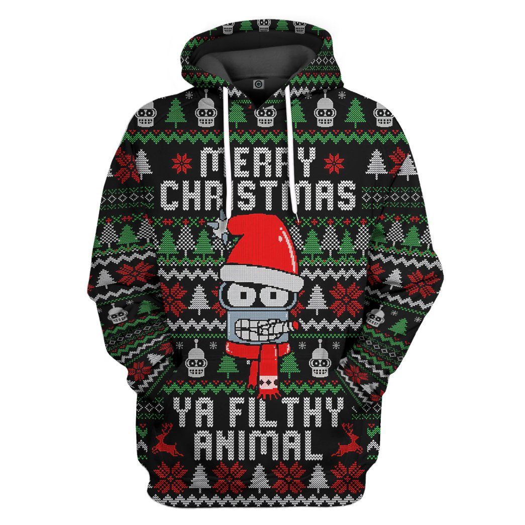 Merry Christmas Ya Filthy Animal Custom Hoodie Apparel