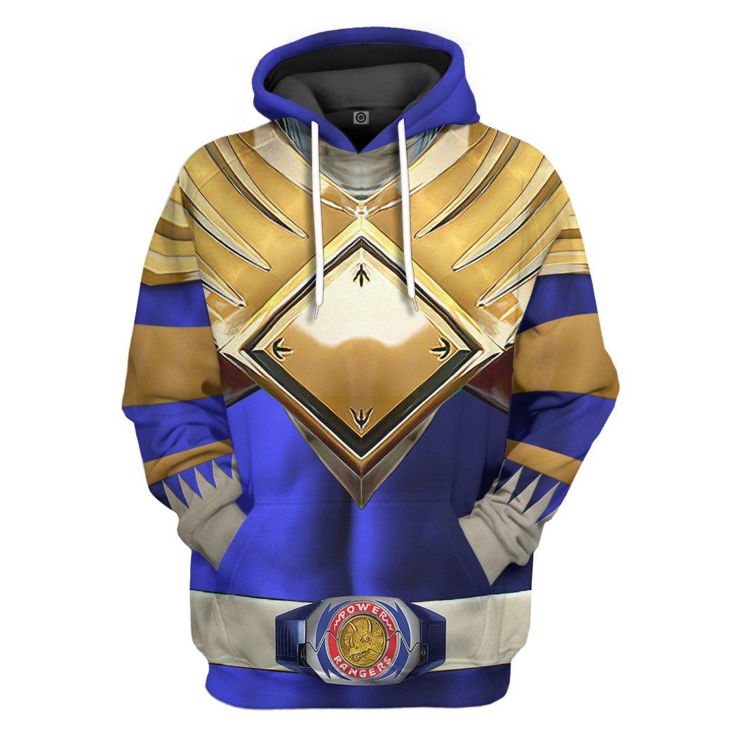 Mighty Morphin Blue 2 Power Rangers Custom Hoodie Apparel