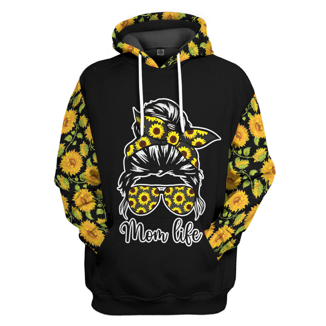 Mom Life Sunflowers Mothers Day All Over Print T-Shirt Hoodie Fan Gifts Idea