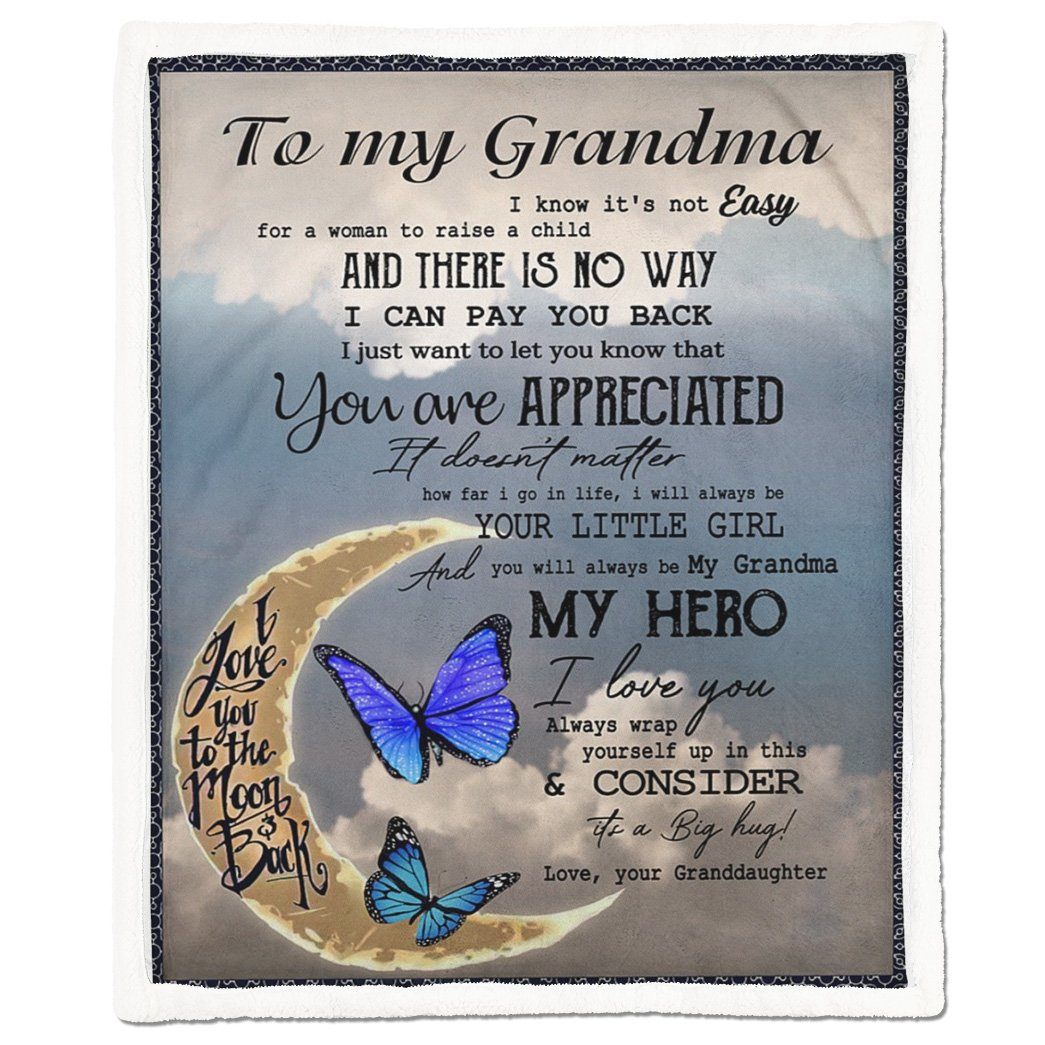 Alldaytee My Grandma My Hero Blanket