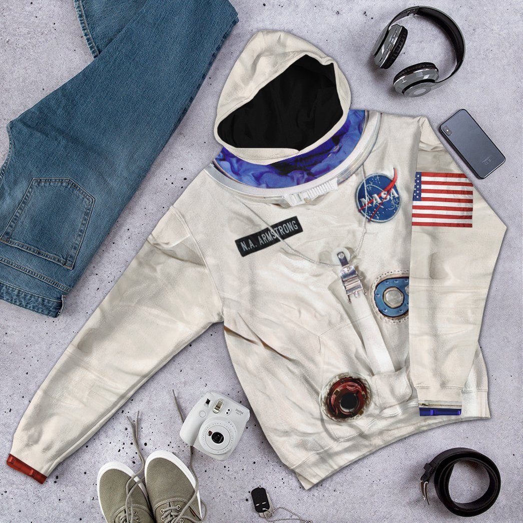 Neil Armstrong Space Suit All Over Print T-Shirt Hoodie Fan Gifts Idea