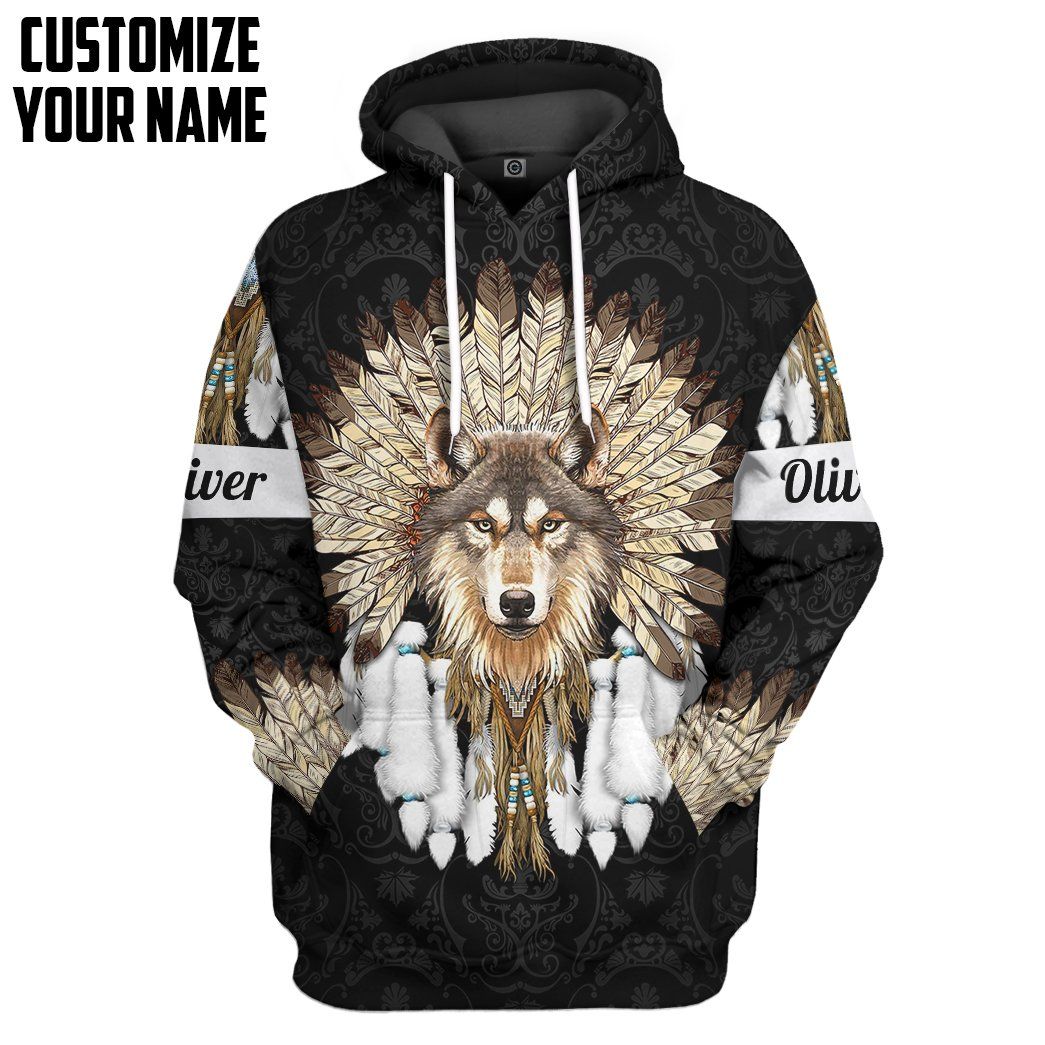 Native America Listen To The Wind Custom Name Tshirt Hoodie Apparel