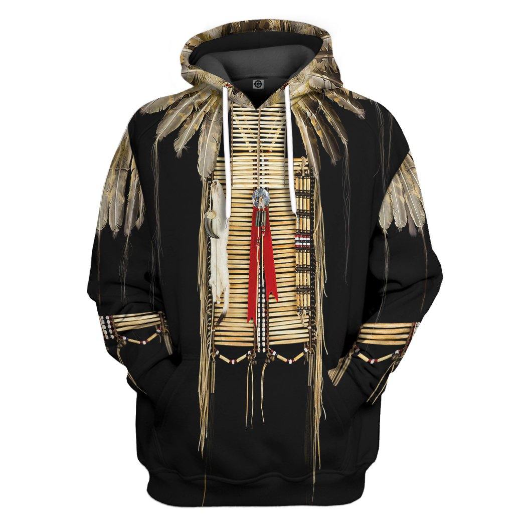 Native Black Pattern Feather Tshirt Hoodie Apparel