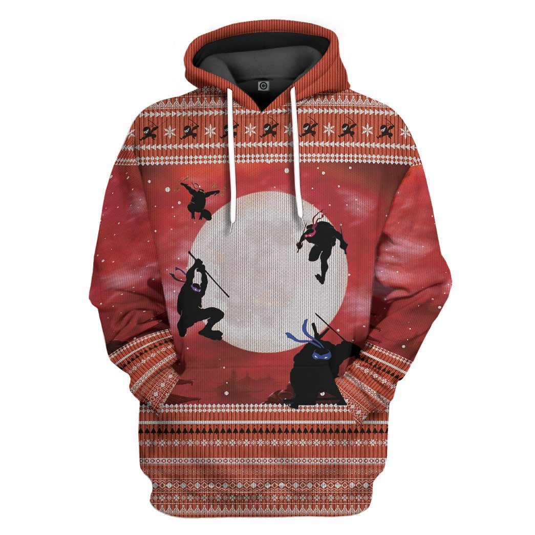 Ninja Ugly Christmas Sweater Custom Hoodie Apparel