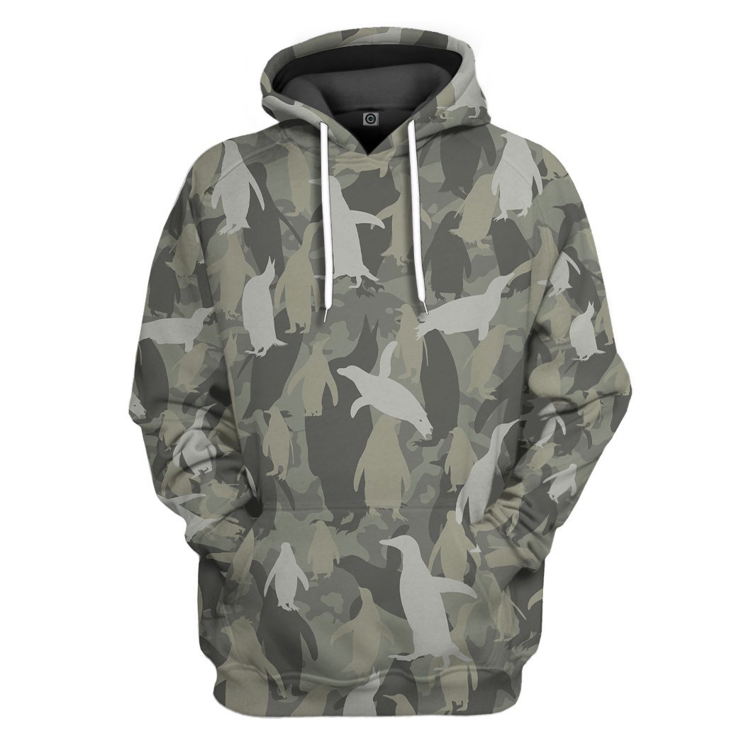 Penguins Camo All Over Print T-Shirt Hoodie Fan Gifts Idea