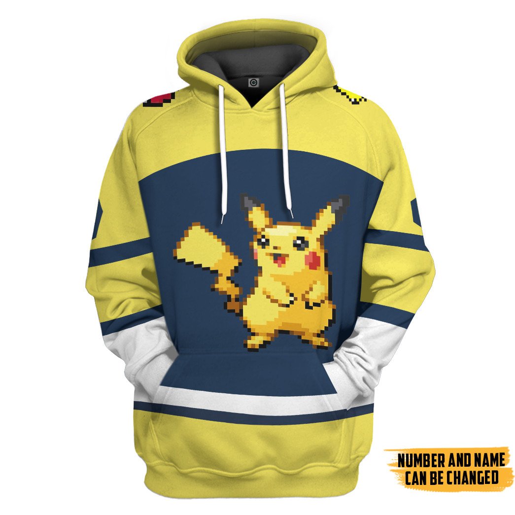 Pokémon Pikachu Sport Custom Name Custom Number Hoodie Tshirt Apparel