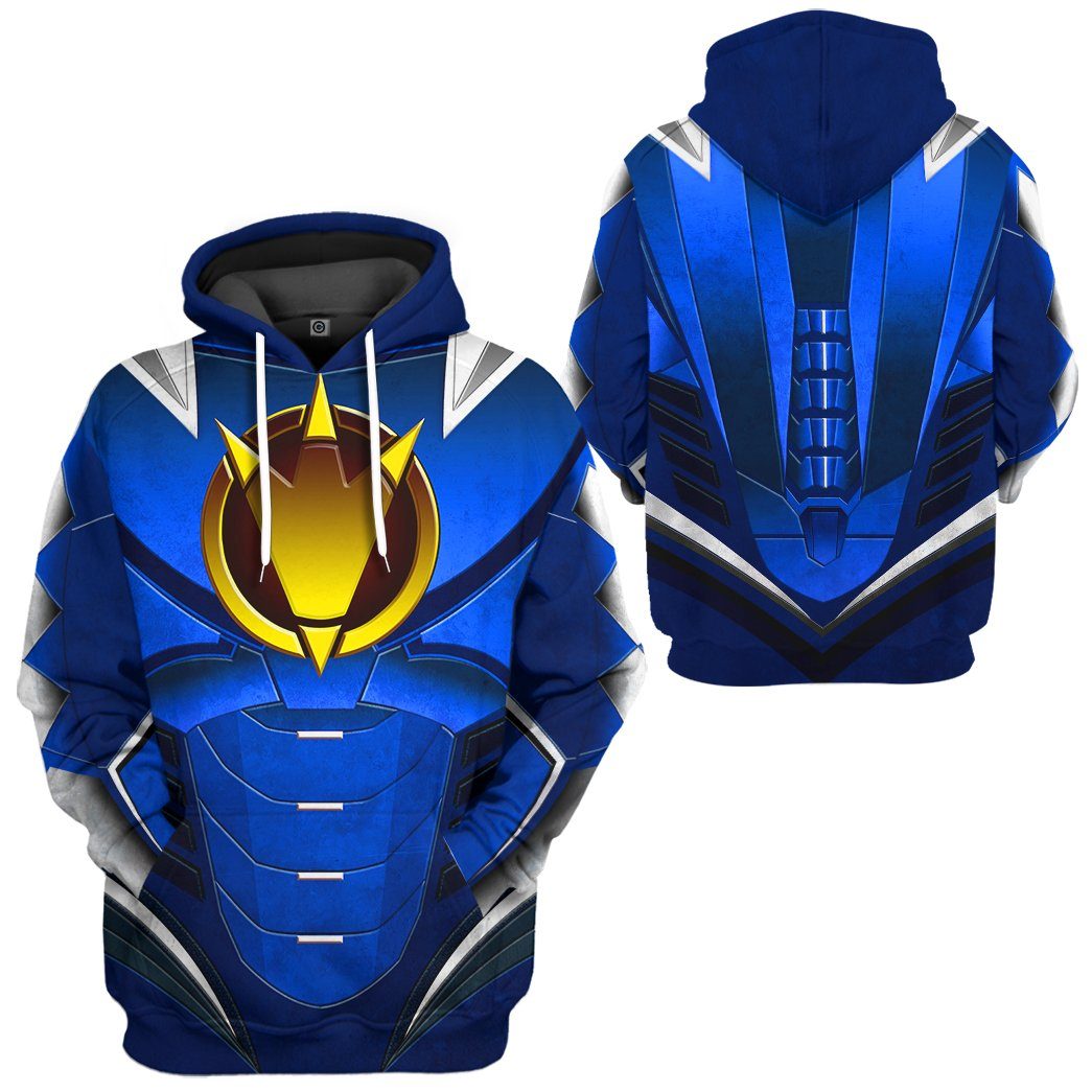 Power Ranger Dino Thunder Blue All Over Print T-Shirt Hoodie Fan Gifts Idea