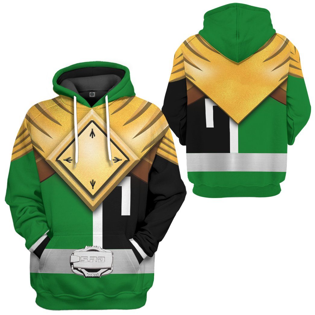 Power Ranger S.P.D Green BSquad Extened Universe Tshirt Hoodie Apparel