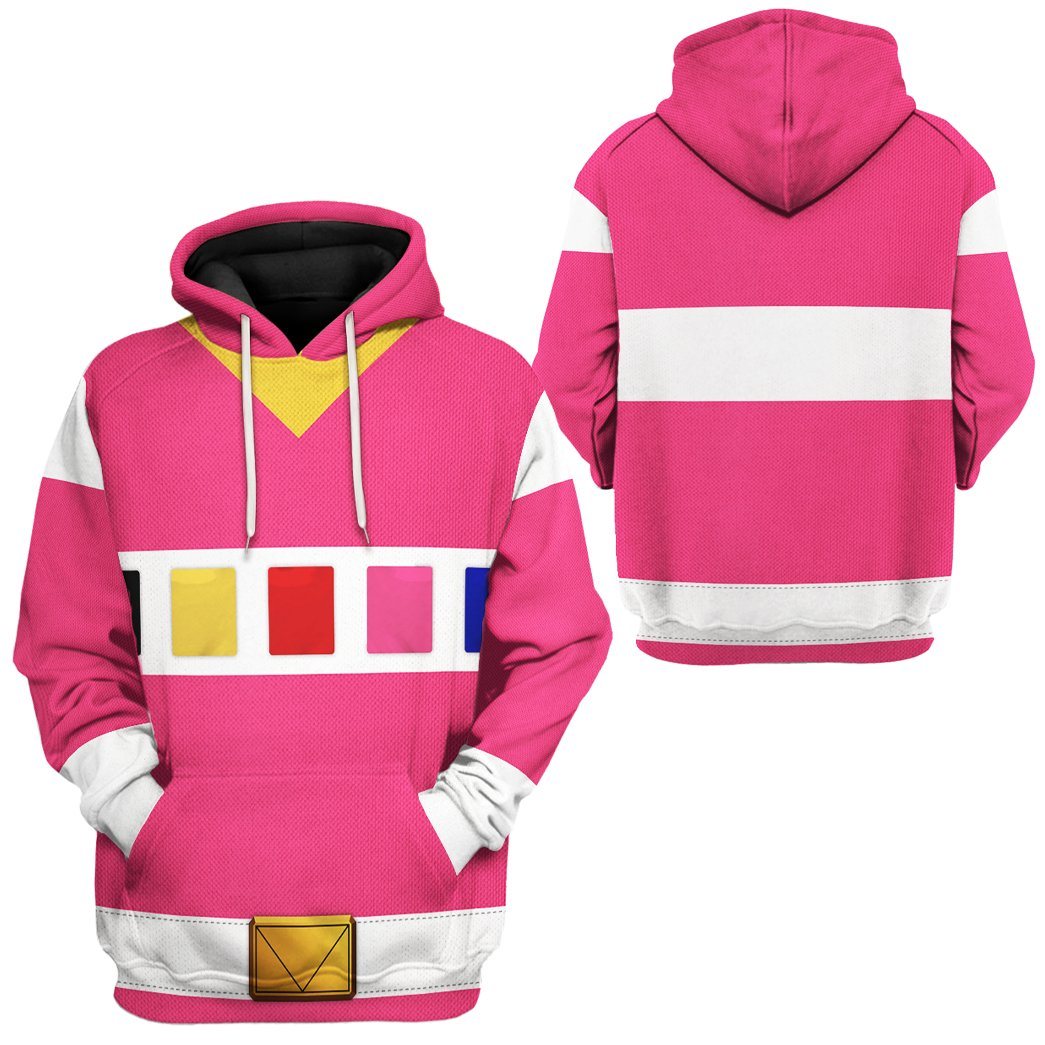 Power Rangers in Space Pink All Over Print T-Shirt Hoodie Fan Gifts Idea