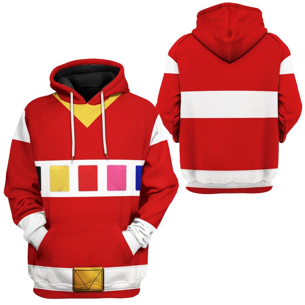 Power Rangers in Space Red All Over Print T-Shirt Hoodie Fan Gifts Idea